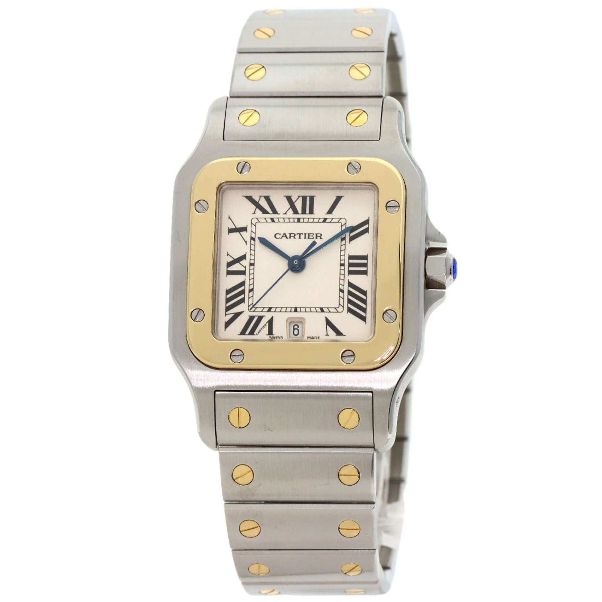 Cartier W20011C4 Santos Galbe LM Watch Stainless Steel SSxK18YG Men's CARTIER
