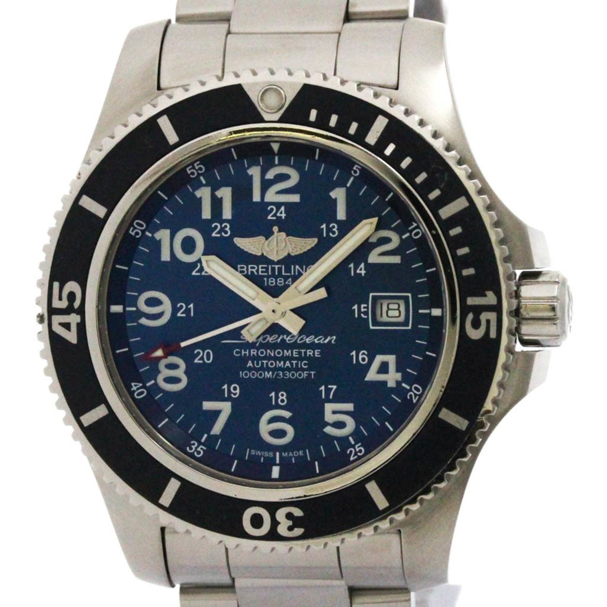 BREILING Super Ocean II Steel Automatic Mens Watch A17392 Polished
