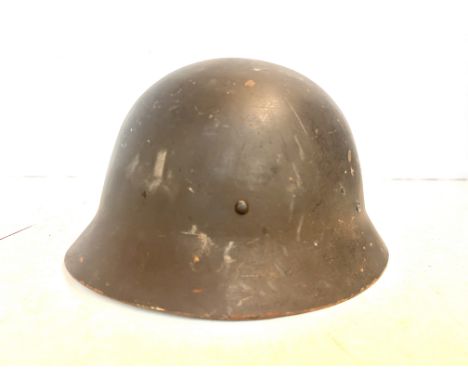 Rare WWII Japanese imperial army helmet of general TADAMICHI KURUBAYASHI. Exceptionally rare helmet attributed to Lieut gener