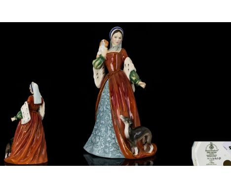 Royal Doulton Limited & Numbered Edition Handpainted Porcelain Figure 'Wives of Henry VIII' Series 'Anne Boleyn'.HN 3232, Des