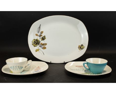 Midwinter Hostess Sets x 2 'Cherokee' Pattern also includes Large Autumn Leaves Platter.  All in good condition.  Please see 