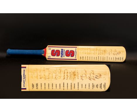 Cricket Interest - Signed Stuart Surridge Turbo Supreme Bat, Full Size.  Signed by South African Tourists to England 1994.  F