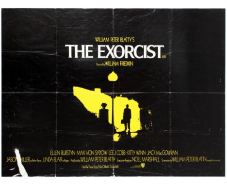 Original vintage movie poster for the 1974 American supernatural horror film The Exorcist, directed by William Friedkin and s