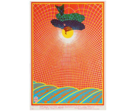 Original vintage music poster advertising a concert presented by Bill Graham featuring Charlatans The event took place betwee