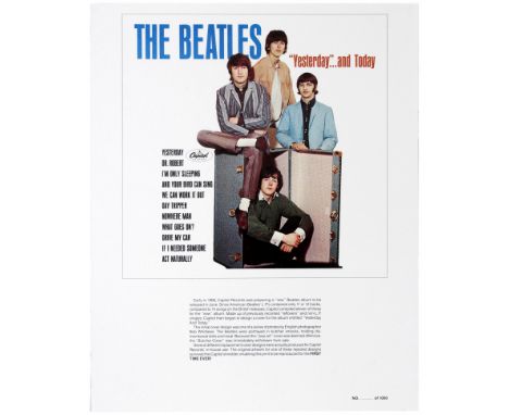 Original vintage music advertising poster for The Beatles' "Yesterday"… and Today record, released by Capitol Records in 1966