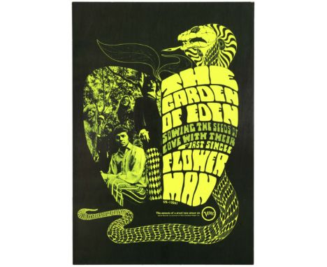 Original vintage advertising poster for band The Garden of Eden - Sowing the seeds of love with their first single Flower Man