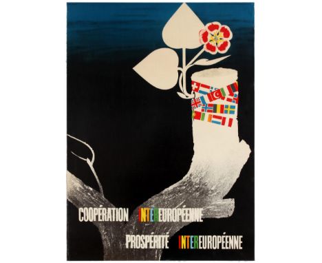 Original vintage propaganda poster for the post-war US sponsored European Recovery Program (1948) known as the Marshall plan 