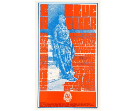 Original vintage music advertising poster for a concert by Blue Cheer, Captain Beefheart &amp; The Magic Band and The Youngbl