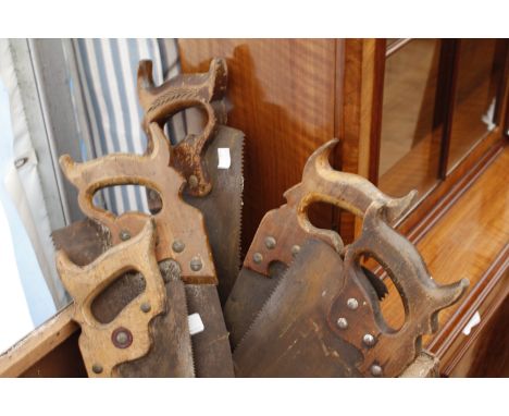 A COLLECTION OF 1950 AND LATER TOOLS to include a copper bladed assault saw, 52cm in length, a Drabble & Sanderson saw, a J. 