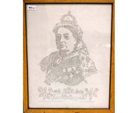 A COLLECTION OF FIVE VARIOUS QUEEN VICTORIA RELATED DECORATIVE PRINTS to include a Victoria lithographic portrait of a Chip V