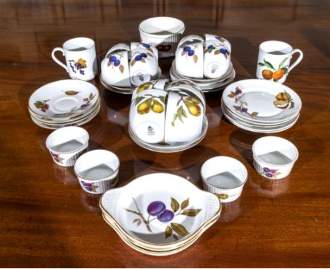 A selection of Royal Worcester Evesham ware