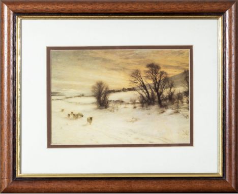 J Farquharson - A small oak framed print, image size 17cm x 25cm