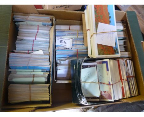 Postcards : Large box of 'Salmon' cards again Eastern area - many older inc some A R Quinten cards - easily 2000 in box