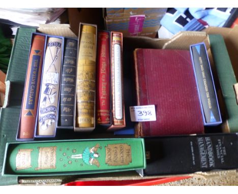 Ephemera : Folio Society hard back books with slip cases - in box all fine condition inc Green Fairy Book, Twelve Caesars etc