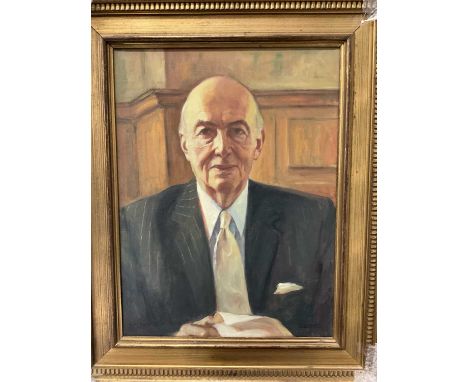 Graham Roberts (late 20th century) oil on canvas portraits of Lord Peter Thornycroft, signed and dated 1981, 60 x 44cm, frame