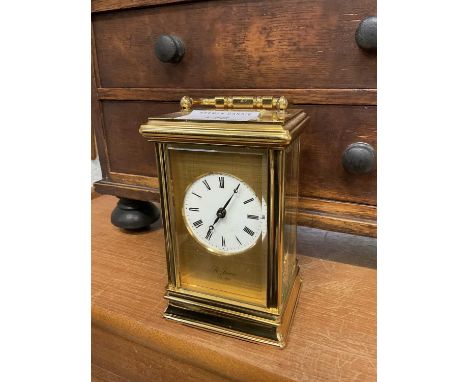 Brass carriage clock by St. James London