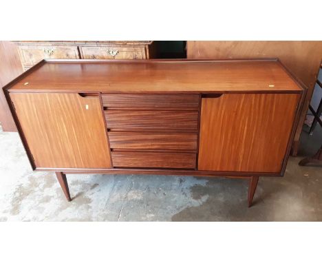 Richard Hornby for Fyne Ladye, 1960 Afrormosia sideboard, original label. 153cm wide, 48cm deep, 86cm high