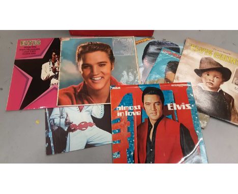 Lot of Elvis records and other Elvis collectables