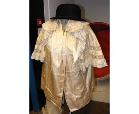 A MacQueen top hat in vintage hat box, together with various vintage clothing  