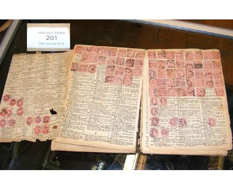 An old German stamp album containing approx. 700 stamps from North Germany Confederation, Prussia, etc. circa 1900's 