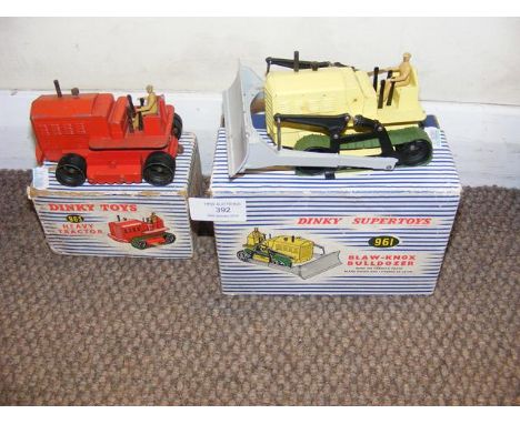 Boxed Dinky Supertoy 961 Blaw-Knox Bulldozer, together with a boxed Heavy Tractor 963