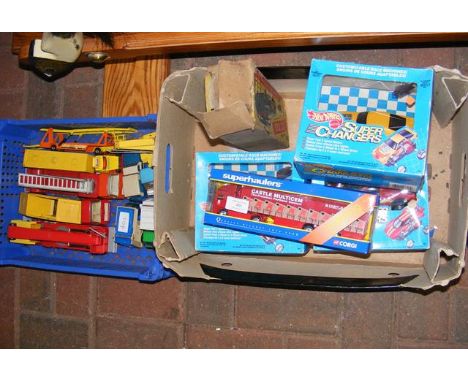 Boxed die-cast vehicles, Chad Valley car, together with a plastic tray of die-cast vehicles 