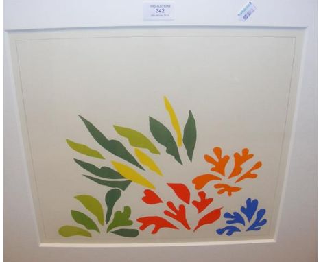 HENRI MATISSE - a lithograph "Acanthes" - 1954 - sold by the Hayletts Gallery - 32cm x 36cm 