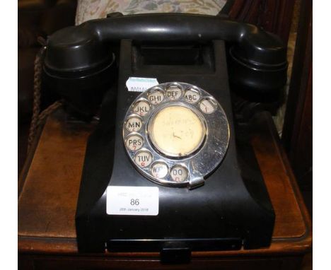 Vintage Bakelite telephone with GPO stamp to base 