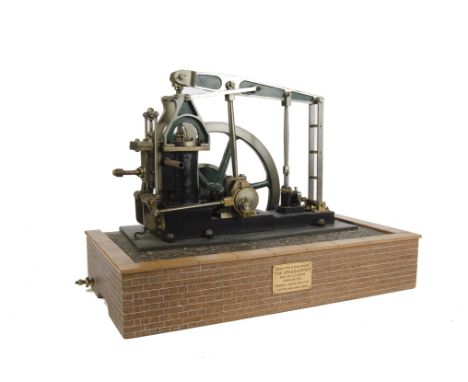 A Live Steam Single-Cylinder ‘Grasshopper’ Engine: built by E E Bloor in 1971, a model of an original Easton & Amos machine o