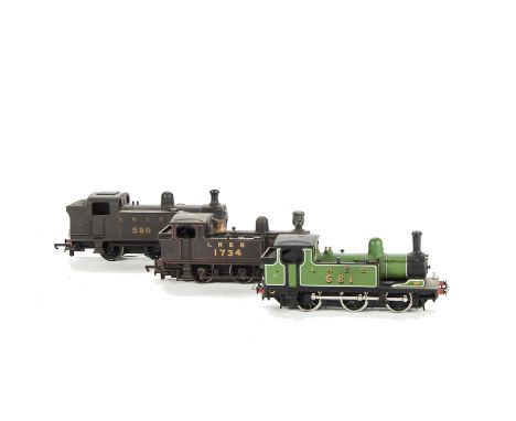LNER 00 Gauge Tank Locomotives: comprising Mainline J72 0-6-0T’s no 581 in weathered green and 1734 in lined black, the later