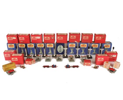 Hornby-Dublo 00 Gauge Accessories including Dublo Dinky: Electric Colour Light Signals 5047 (4), ES6 (6), all in blue striped