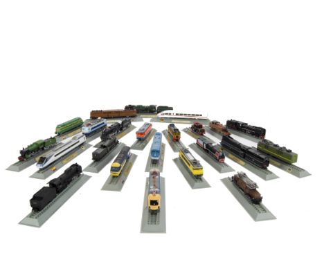 A Collection of Del Prado or similar N scale static model Locomotives: some still in original packagings, Steam, diesel and E