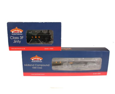 Bachmann 00 Gauge Steam Locomotives: LMS black locomotives, comprising Compound Class no 1189 (ref 31-931), and 32-227A ‘Jint