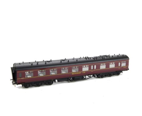 A Lawrence Scale Models 0 Gauge I2-wheel Restaurant Car: in BR (LMR) maroon as no M130M, with Lawrence & Goddard inscription 