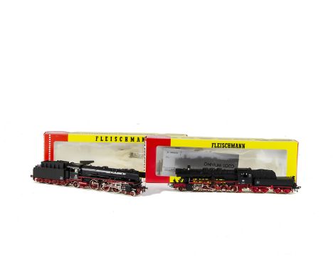 Fleischmann H0 Gauge DB Steam Locomotives: comprising 2-10-0 freight locomotive Class 50 662 (Fleischmann ref 4179), together