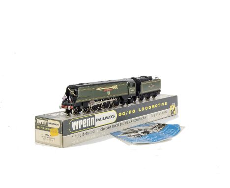 A Wrenn Railways 00 Gauge Golden Arrow West Country Class ‘City of Wells’ Locomotive and Tender, No 34092 BR green, with Flag