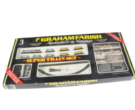 A Graham Farish N Gauge Super Train Set, comprising Class 56 Diesel and Yeoman and Amey Hopper Wagons (8), Track, Points, Con