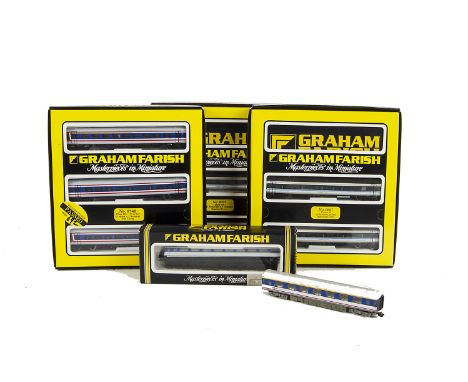 British N Gauge Multiple-Unit Stock by Graham Farish: comprising ref 8707 2-car Class 158 Gatwick Express set with power car,