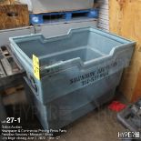 Plastic tub, wheeled, with contents casters