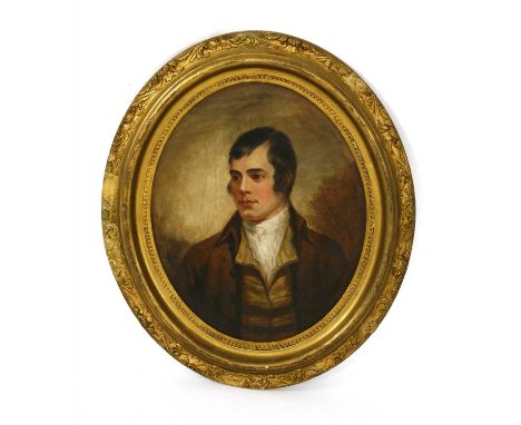 Attributed to John Ballantyne RSA (1815-1897), after Alexander Nasmyth PORTRAIT OF ROBERT BURNS (1759-1796) Signed with initi