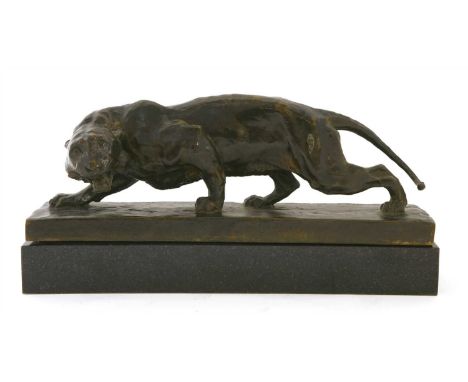Herbert Thomas Dicksee RE (1862-1942) and FV Blundstone (1882-1955), c.1913, a bronze study of a prowling tiger, finished in 