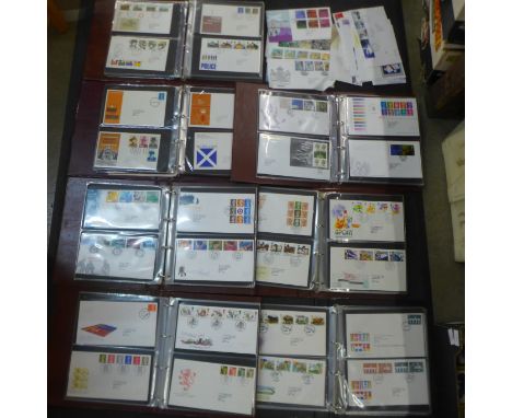 Seven albums of Royal Mail first day covers, 1973-2003 