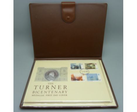 A Turner Bicentenary Medallic first day cover 
