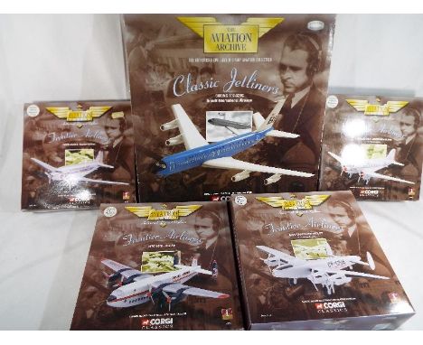 Corgi The Aviation Archive - five 1:144 scale boxed diecast models, 47105, 47401, 47102, 47203 and AA32904