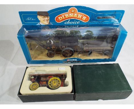 Two diecast 1:50 scale models, Corgi Dibnah's Choice Fowler B6 Crane Engine and Log Trailer - the Great North No 80113 and Fo