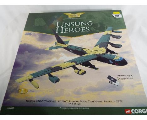 Corgi The Aviation Archive Unsung Heroes - a 1:144 scale diecast model Boeing B-52D 'Diamond Lil' SAC Utapao Royal Thai Naval