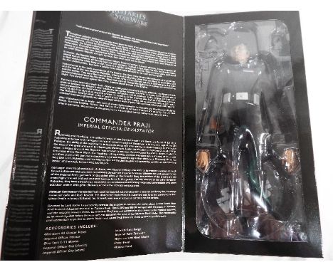 Sideshow Star Wars - a Sideshow Star Wars Militaries of Star Wars figure entitled Commander Praji Imperial Officer Devastator