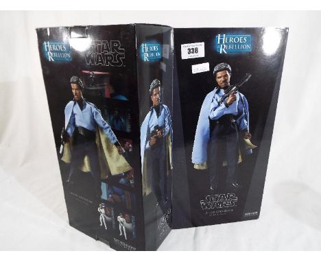 Sideshow Star Wars - a Sideshow Star Wars Heroes of the Rebellion figure entitled Lando Calrissian 1:6 scale figure, boxed. E