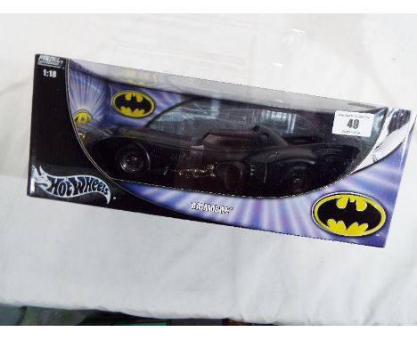 Batman - a diecast 1:18 scale model Batmobile by HotWheels, Mattel # B6046, mint in box - Est £80 - £120