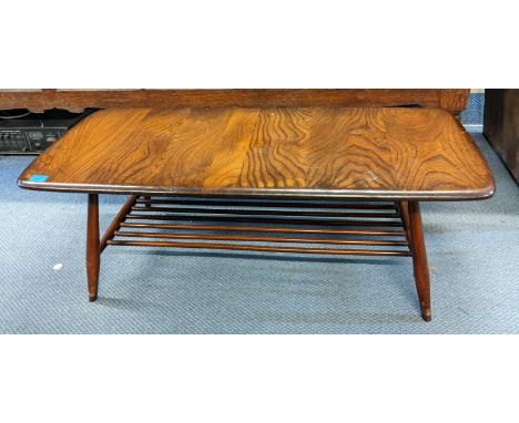 A mid 20th century Ercol elm stained two tier coffee table Location: 